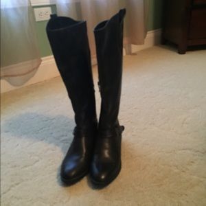 Black leather boots from Target