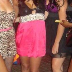 Hot pink Bebe dress dress. (xs)