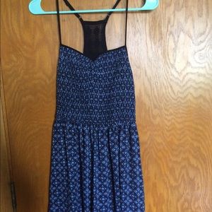 Blue and Black Patterned Dress