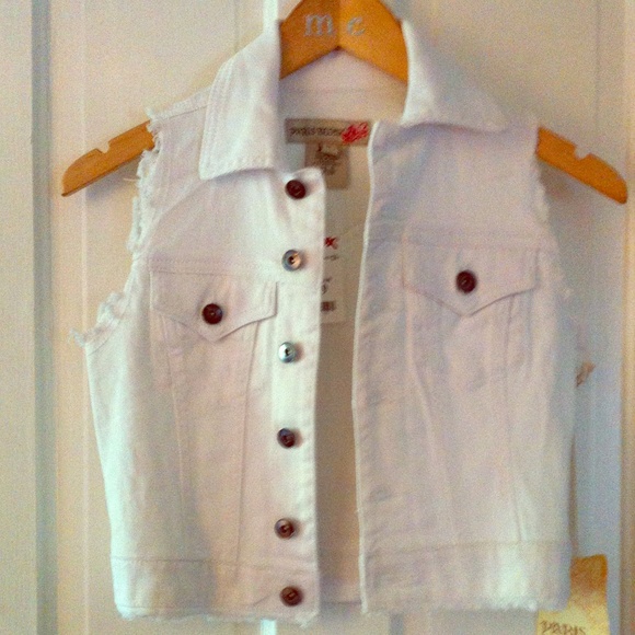 Badass Paris Blues Denim White Vest