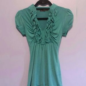 Aqua green blouse