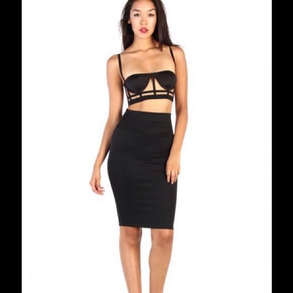 Black pencil skirt high waisted - Picture 4 of 4