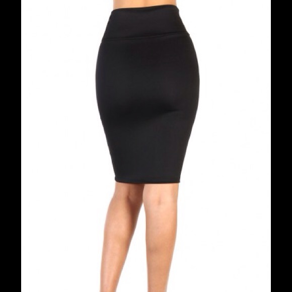 Black pencil skirt high waisted - Picture 3 of 4