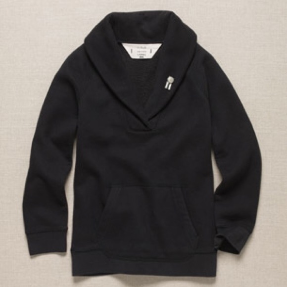 J. CREW // Shawl collar fleece pullover.