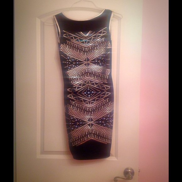 BlAck rhinestone mini dress - Picture 2 of 4