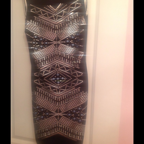 BlAck rhinestone mini dress - Picture 4 of 4