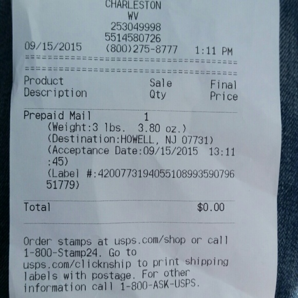 Proof of shipping :) for jennifer
