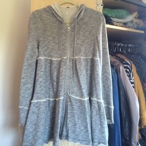 grey oversized Zip up