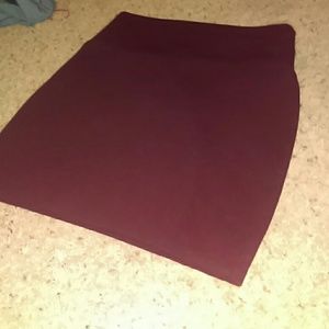 Forever 21 maroon mini/pencil skirt