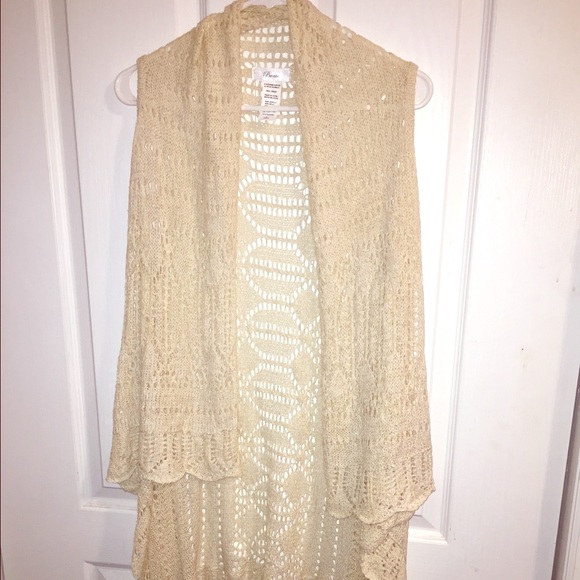 Long waisted crochet vest