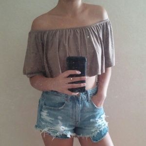 Off the shoulder Crop top