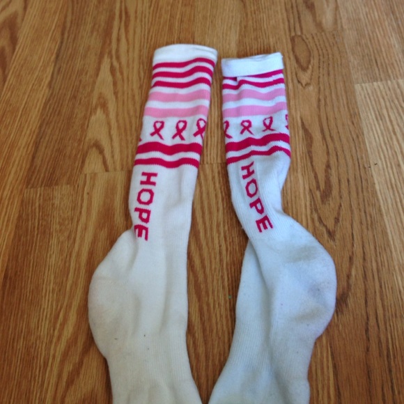 breast cancer awareness high  socks