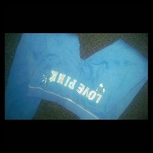 Vs pink sweat bling Capri