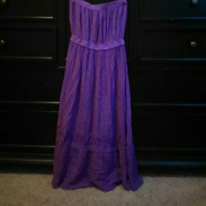 Earthbound strapless dress