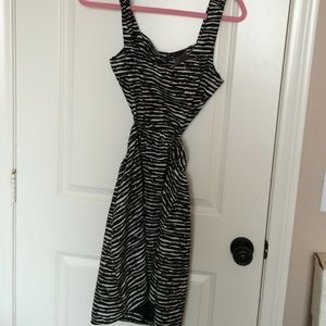 nasty gal black and white pattern dress