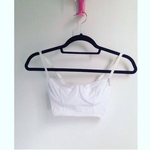 American Apparel Cotton Underwire Crop Top
