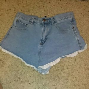 Forever 21 high-waisted denim shorts