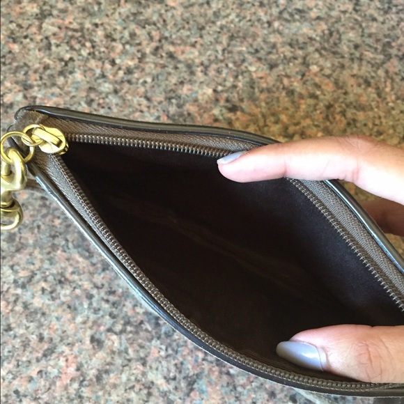 Coach Gold/Brown wristlet - Picture 3 of 4
