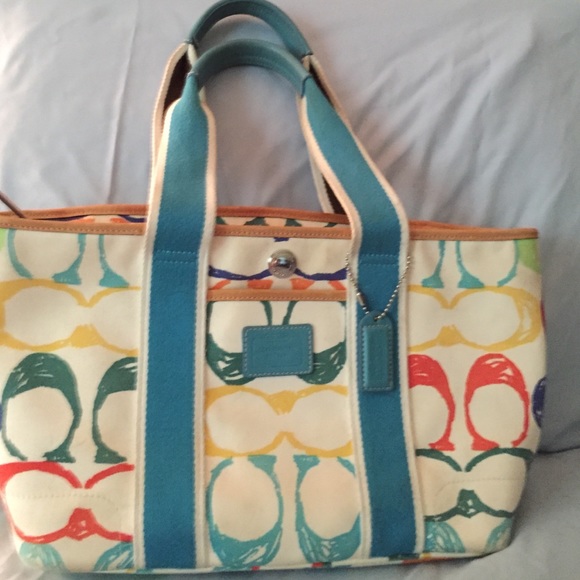 Coach medium shoulder bag- multi colored - Picture 1 of 3