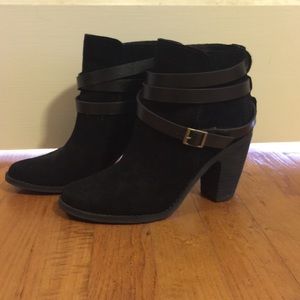 6.5 Dolce Vita Suede Bootie with Leather Straps