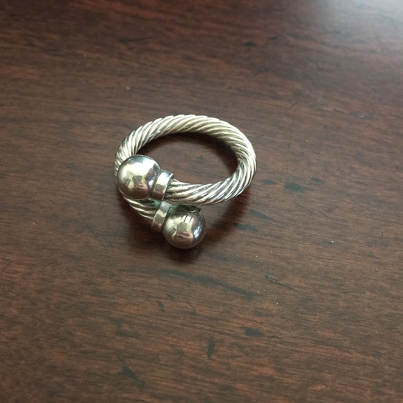 Sterling silver cable ring