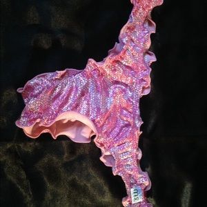 shiny pink bikini bottoms