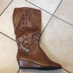 Brown Low Heel Boots