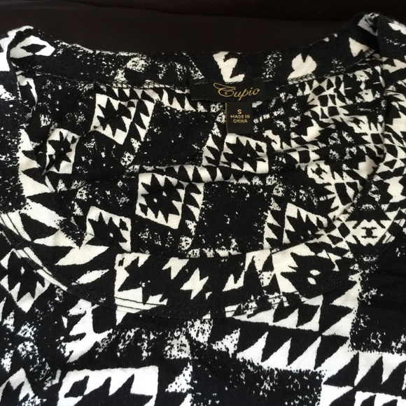 Black & White Tribal Print Flare Dress - Picture 2 of 2