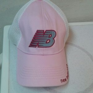 Pink And White New Balance Hat