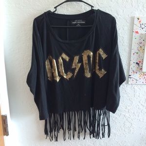 Long Sleeve Fringe Band Top