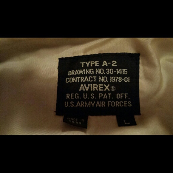 Avirex Vintage A2 Bomber Jacket - Picture 3 of 4