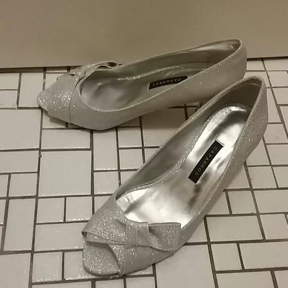 GORGEOUS silver high heels