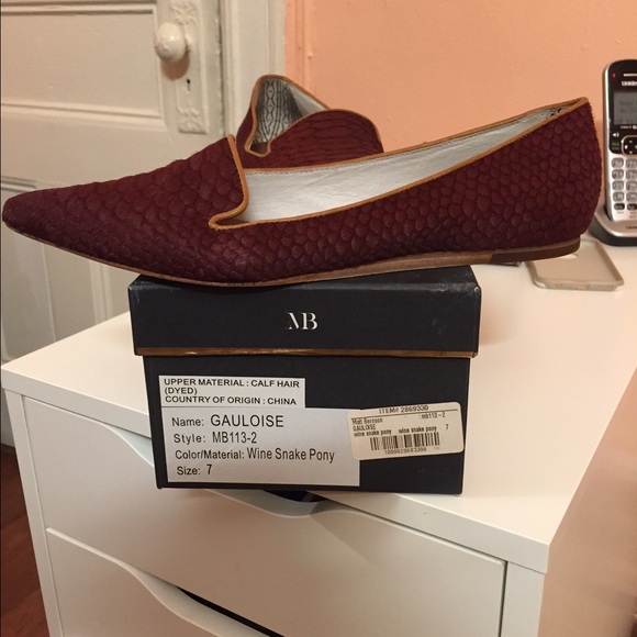 Matt Bernson  Flats in Wine Snake Pony Size 7