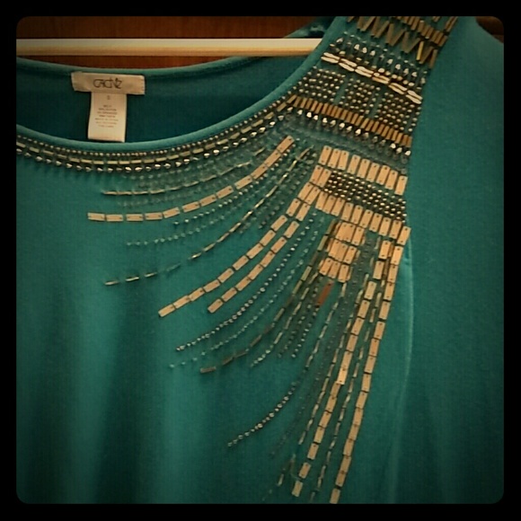 *SOLD* Turquoise Cache top - Picture 1 of 3