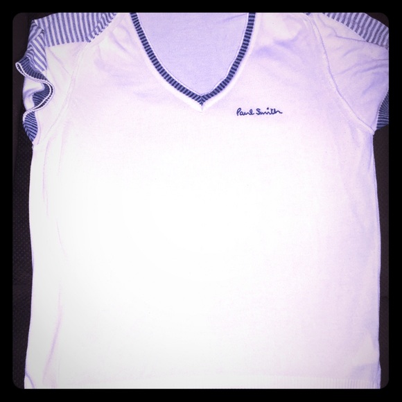 Paul Smith white and blue knit t-shirt