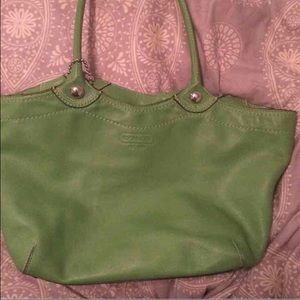 Authentic green coach handbag