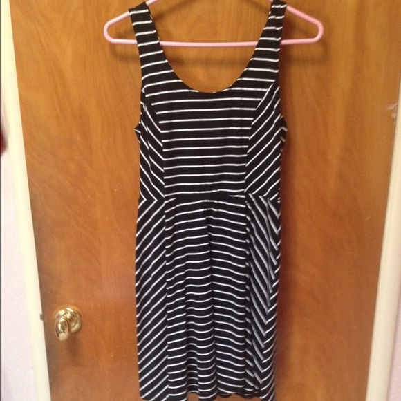 Beautiful Striped Black & White Dress