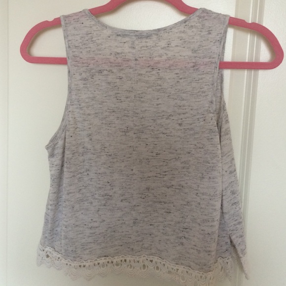 Grey crop flow tank top - Picture 4 of 4