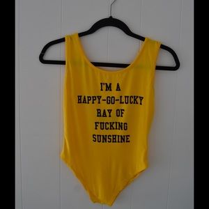 O mighty weekend Happy go lucky body suit