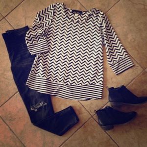 Francesca's boutique polyester chevron shirt!