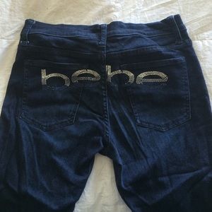Bebe stretch dark wash jeggings sz 29
