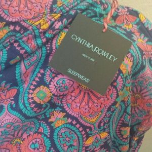 Cynthia Rowley Paisley wide Leg Lounge Pants