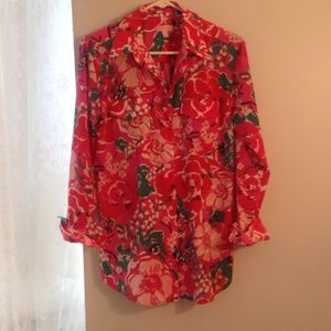 Lilly Pulitzer floral blouse size small