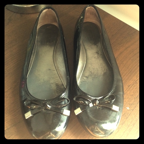 Patented Leather Authentic Coach Flats