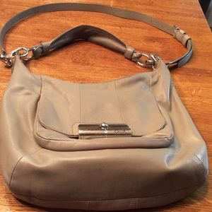 Coach tan leather Kristen has cross body strap too