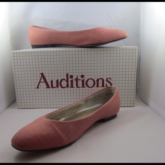Vintage Rose/Coral canvas flats by Auditiions - Picture 4 of 4