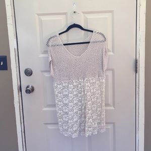 Lace and flower shirt from Apricot Lane