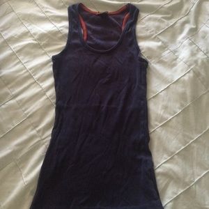 Navy blue ribbed tank