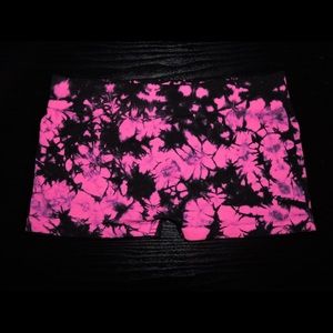 pink and black tye dye spandex
