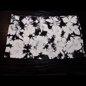 black and white tye dye spandex shorts